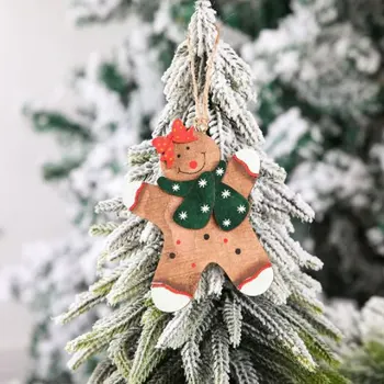 

Gingerbread Man Christmas Ornament Christmas Tree Pendant Wooden Doll Pendant