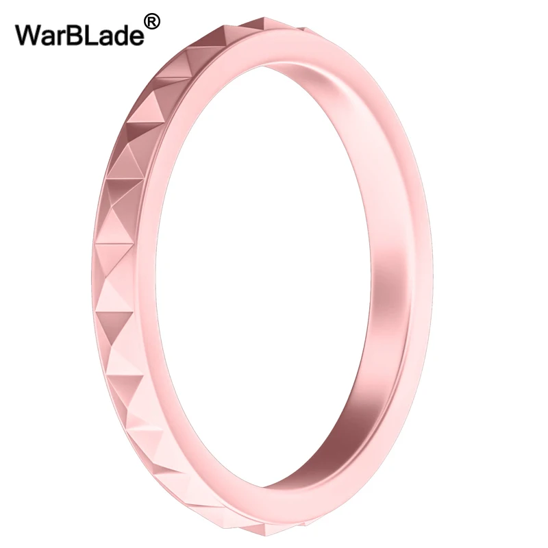 WarBLade Fashion 3mm Thin Stackable Silicone Rings Hypoallergenic Flexible Silicone Finger Ring For Women Wedding Rubber Bands 3