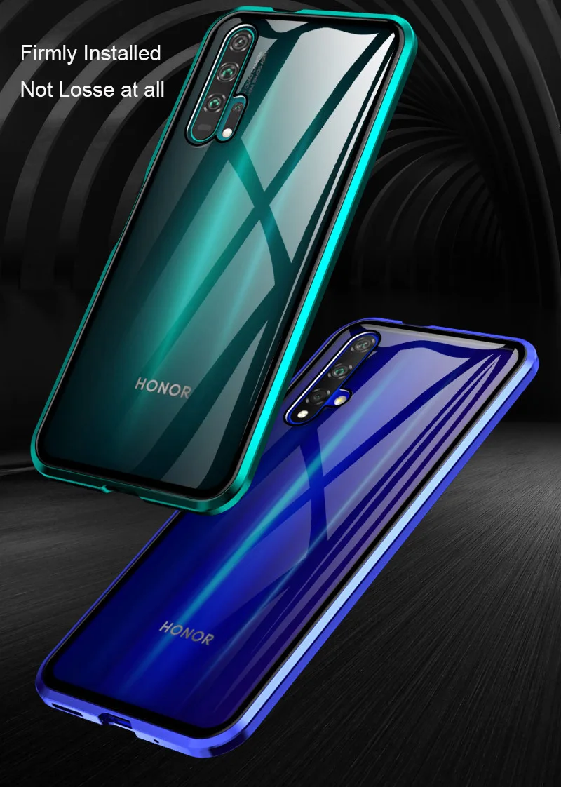 Двойной Магнитный чехол для телефона из закаленного стекла для huawei Nova 2 3 4 5 6 I E SE Maimang 6 7 8 P Smart Z Plus Pro