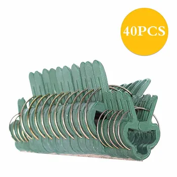 

20Pcs Fastener Greenhouse Bracket Pole Fixed Clamp Plants Flower Seedling Stem Support Plant Grafting Stakes Connector Clip