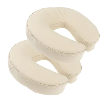

2pcs Massage Table Bed Face Rest Cradle Pillow for Neck Head Cushion Sleeping Pillow Beauty Salon Care Bed Table