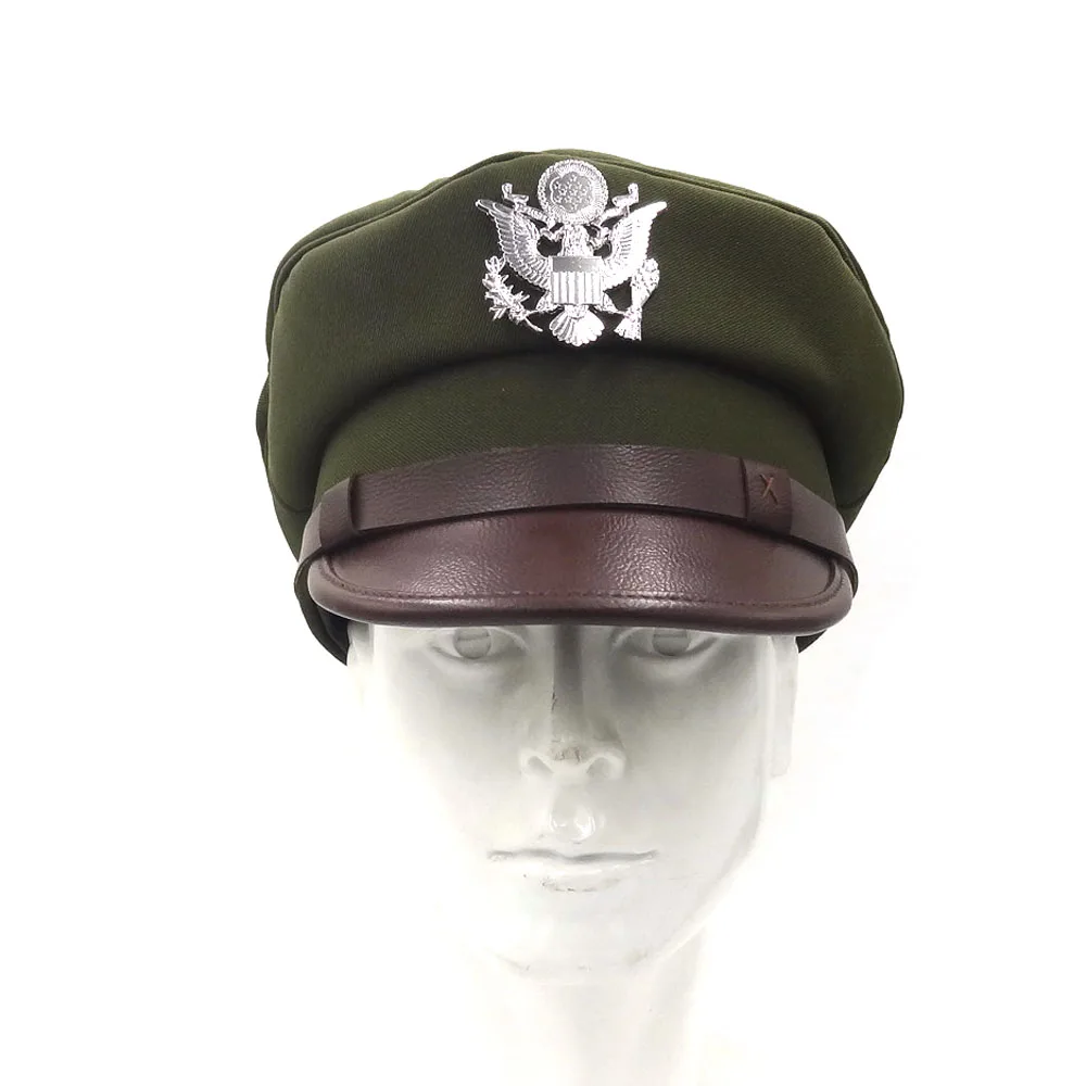 WWII WW2 US Air Force USAF Officer Cap Hat With Silver Color