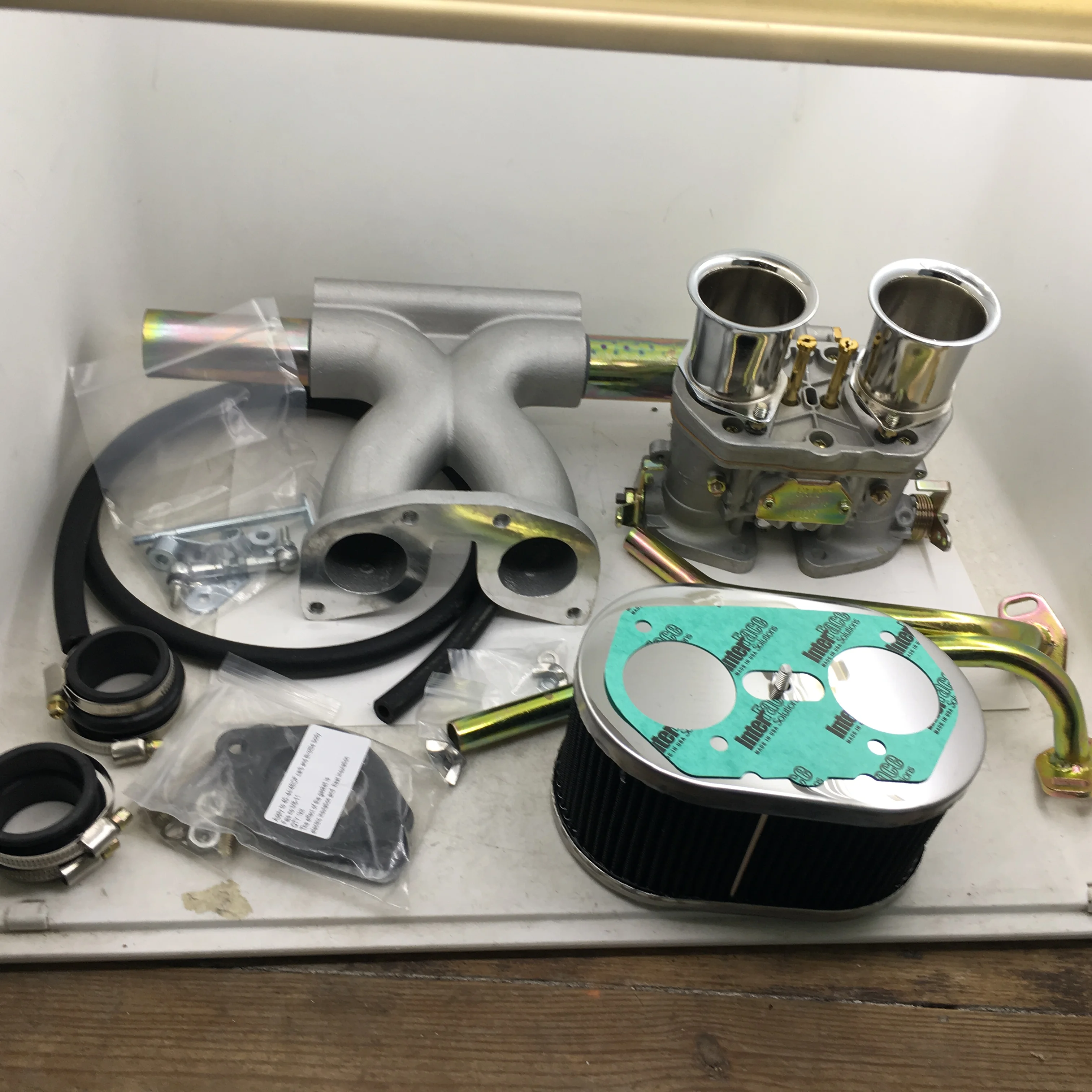 

SherryBerg FAJS carburetor conversion kit single carb 44IDF carburettor kit for BEETLE BUG SINGLE classic vergaser 44mm IDF kit