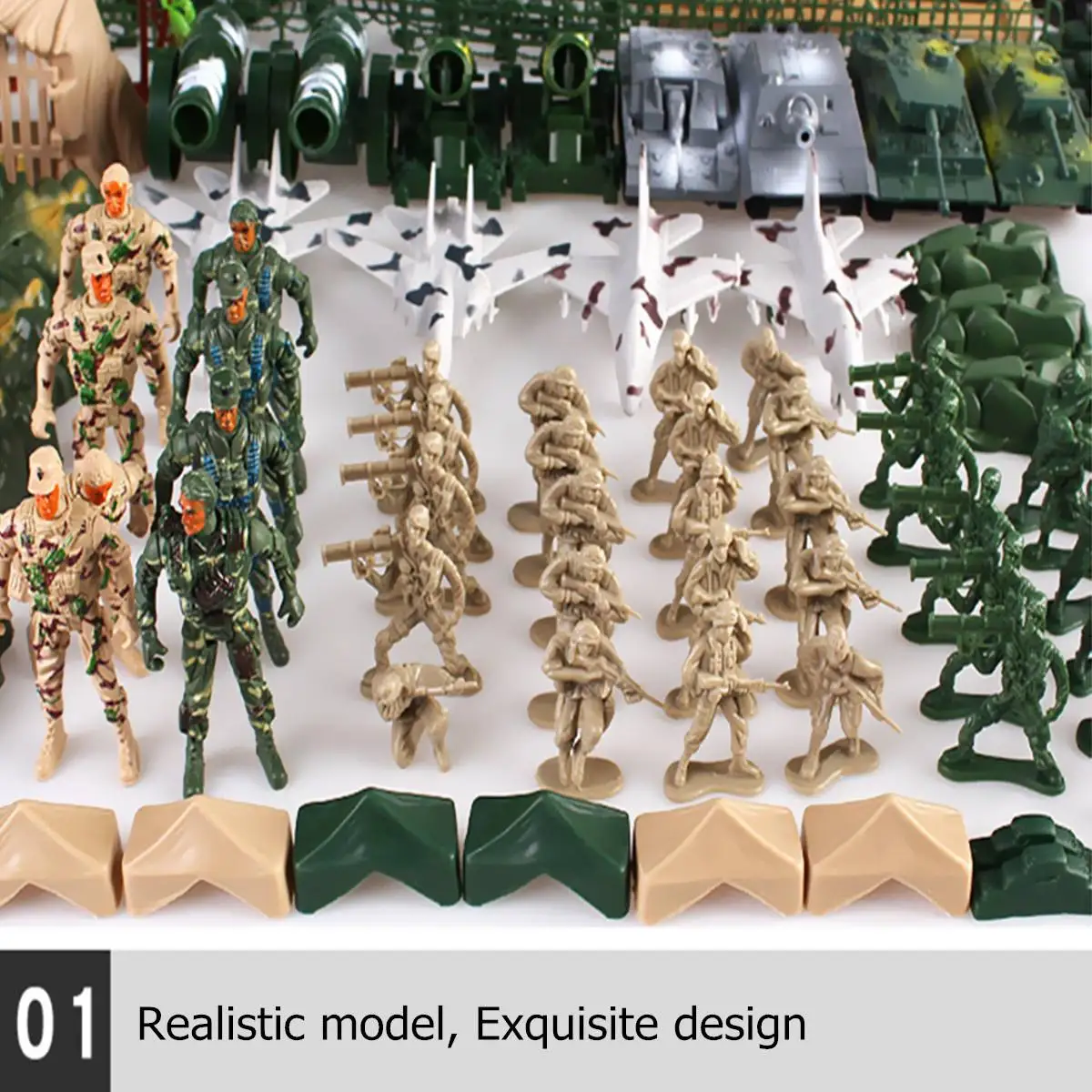  LBLA 100pcs/200pcs/300pcs Army Forces Military Model DIY War Scene Kids Plastic Toys Men Figures Pl