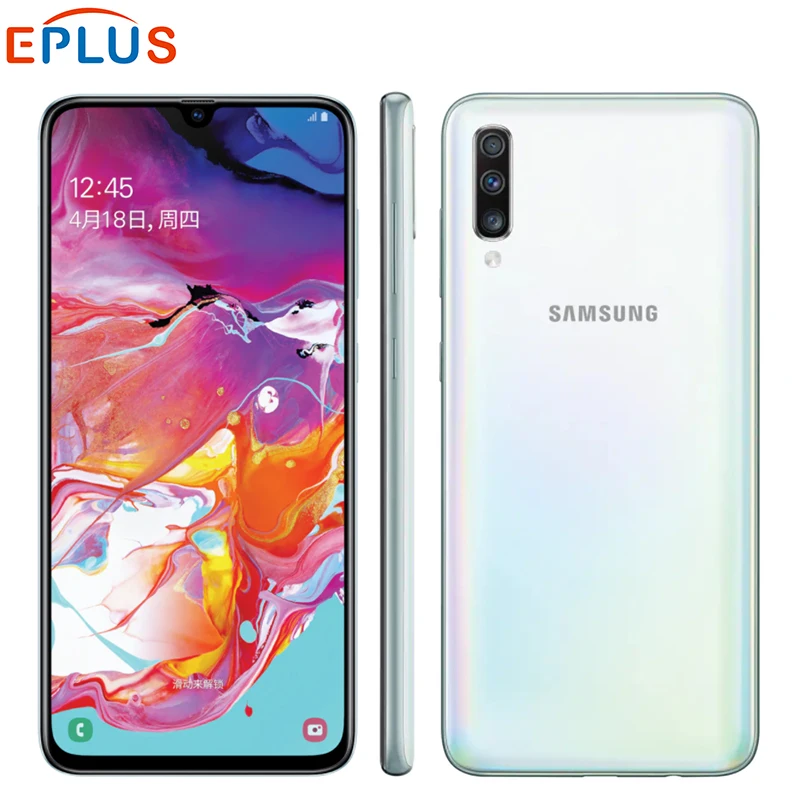 Абсолютно мобильный телефон samsung Galaxy A70 A7050, 6,7 дюймов, 8 ГБ ОЗУ, 128 Гб ПЗУ, Восьмиядерный процессор Snapdragon 675, 20:9, дроп-экран, NFC телефон