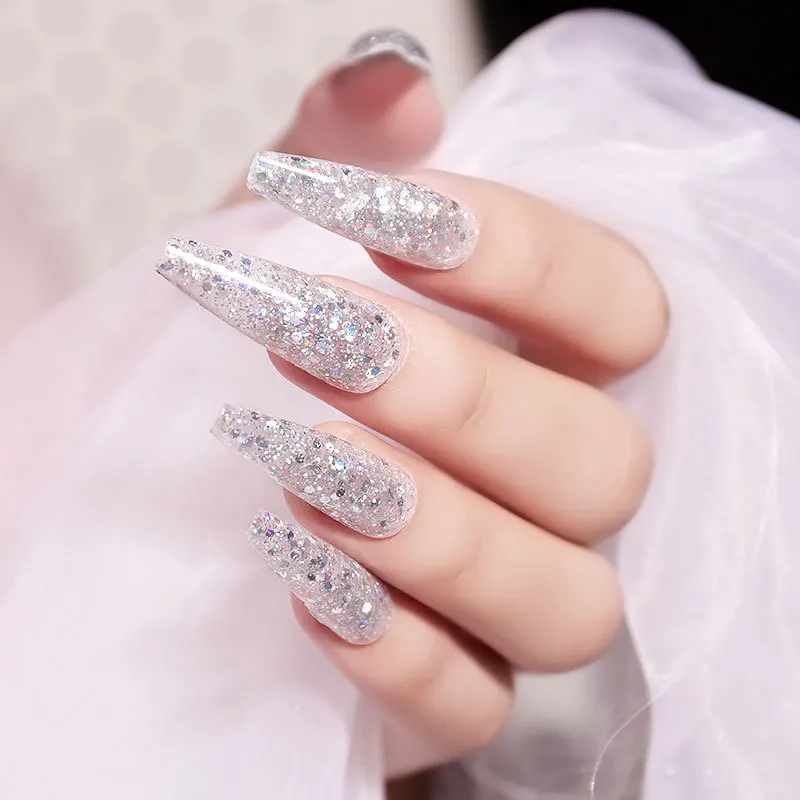 15ml Glitter Mint Green Nail Gel Nail Extension Gel Uv Jelly Gel Polish Nail Extension Crystal Acrylgel Manicure Kit Tslm1 Nail Polish Aliexpress