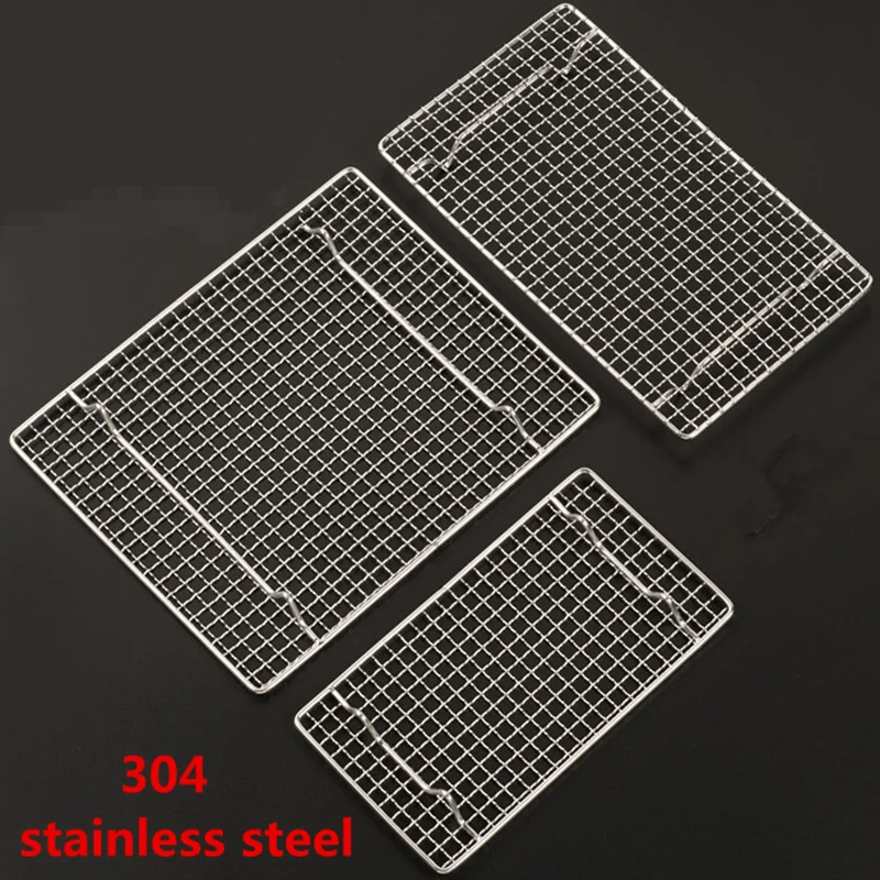 2 Tailles BBQ Grill Stainless Steel Net Wire Mesh Outdoor Picnic Camp Barbecue 