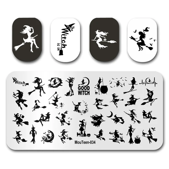 Nail Stamp MouTeen157 Magic School Full Cover Nail Plates Stamp King Manicure Set For Nail Art Stamping 3