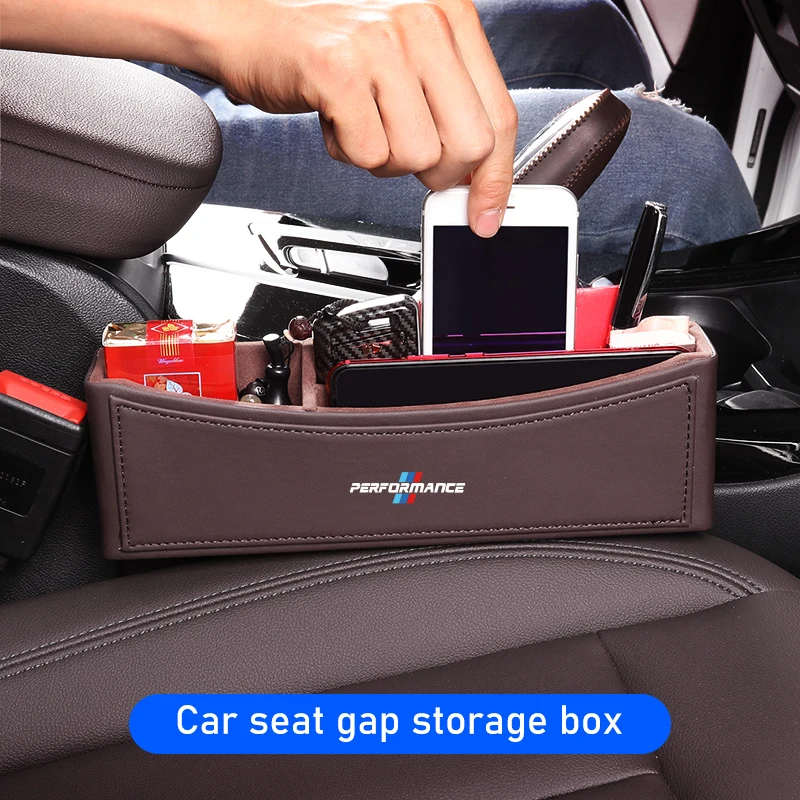 Microfiber Leather Car Seat Gap Storage Box for BMW 1 2 4 5 Series F30 F10 F20 G30 E60 G38 Gear Shift Side Organizer Accessories