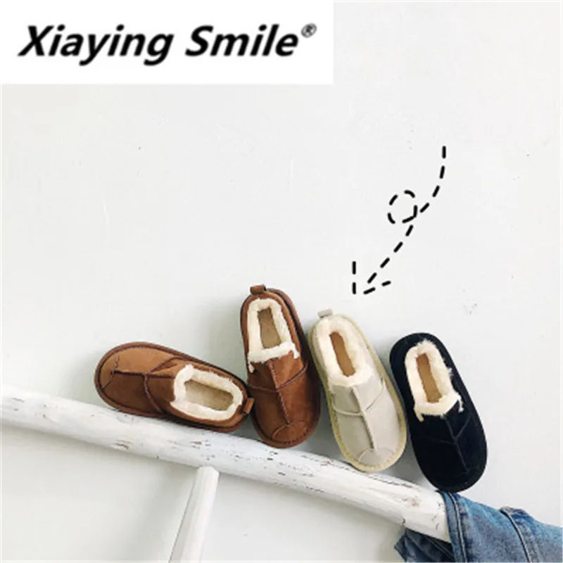 Xiaying/Детская Хлопковая обувь; Новинка года; зимняя детская утепленная обувь с леопардовым принтом и фланелевой подкладкой; хлопковая обувь для студентов