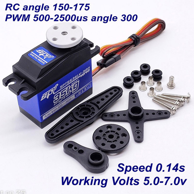 SPT5535LV 35kg Large Torque Digital Standard Servo Water Proof For 1 8 1 10 RC Car Climber Airplane Metal Gear Case