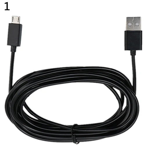 Длинный Micro USB зарядный 3 м кабель питания новейший зарядный кабель шнур для PS4 Xbox One контроллер - Цвет: Черный