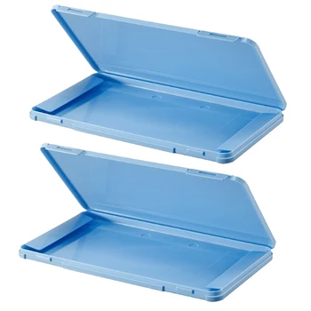 

2 Pack Disposable Mask Case Dustproof Portable Face Masks Container Mask Storage Box Organizer Travel Household