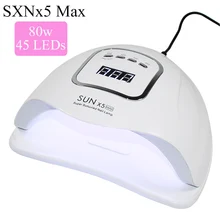 80 Вт SUNX5 Max УФ светодиодная лампа для сушки ногтей 45 шт. лампа для сушки ногтей машина для маникюра лампа для сушки ногтей Гель-лак сушилка