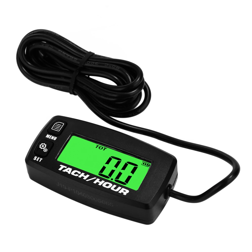 

Lightweight Portable Backlit LCD Digital Tach Hour Meter Tachometer Waterproof 2/4 Stroke Engine Motorcycle Gauge Accessories