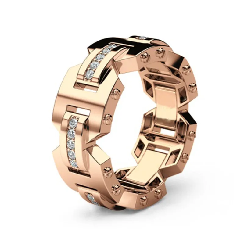 Модное мужское кольцо с большим цирконием, серебро 925/розовое золото, свадебные ювелирные изделия, Роскошные вечерние кольца для мужчин