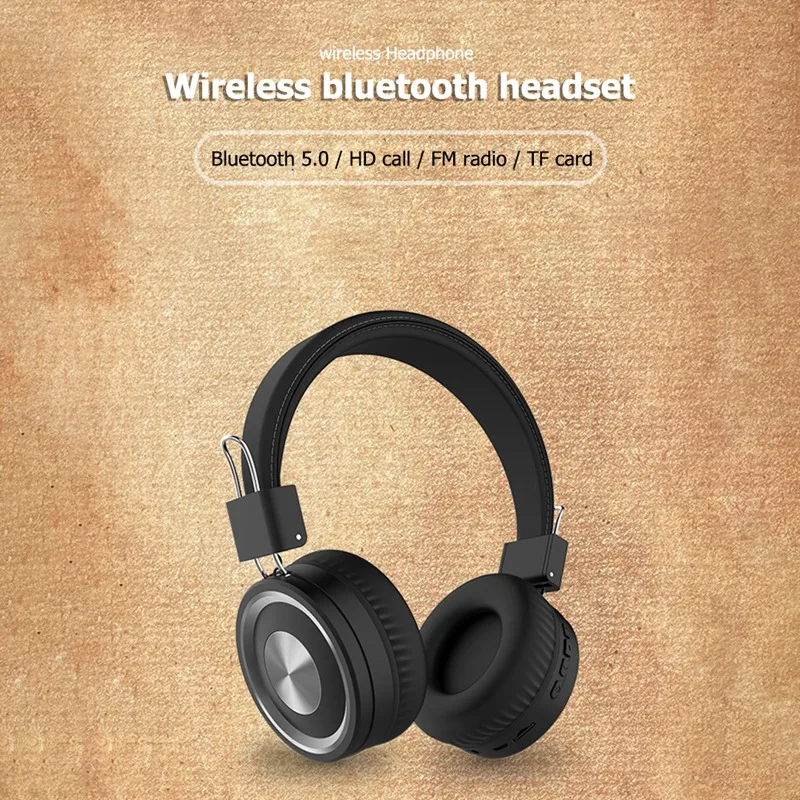HIFI Bluetooth Wireless Headphones Head Earphones over Ear Stereo Headset with Built in Microphone Support FM Radio