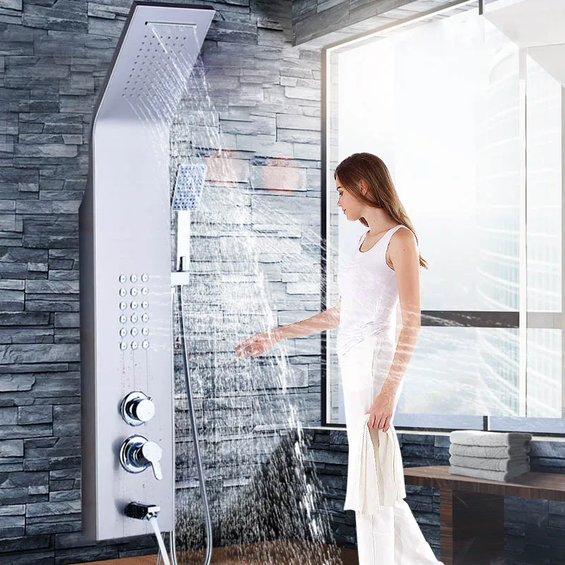 Waterfall-Rain-Shower-Faucet-Brushed-Nickel-Bathroom-Shower-Mixer-Tap-Stainless-Steel-Shower-Panel-Shower-Faucet (4)