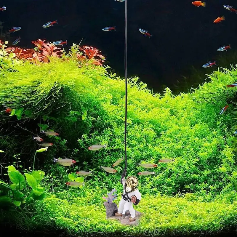 1 Pcs Fish Tank Ornament Exquisite Diver Man Shape Decoration Fish Tank Decoration Fish Tank Adornment For Store Hotel Office