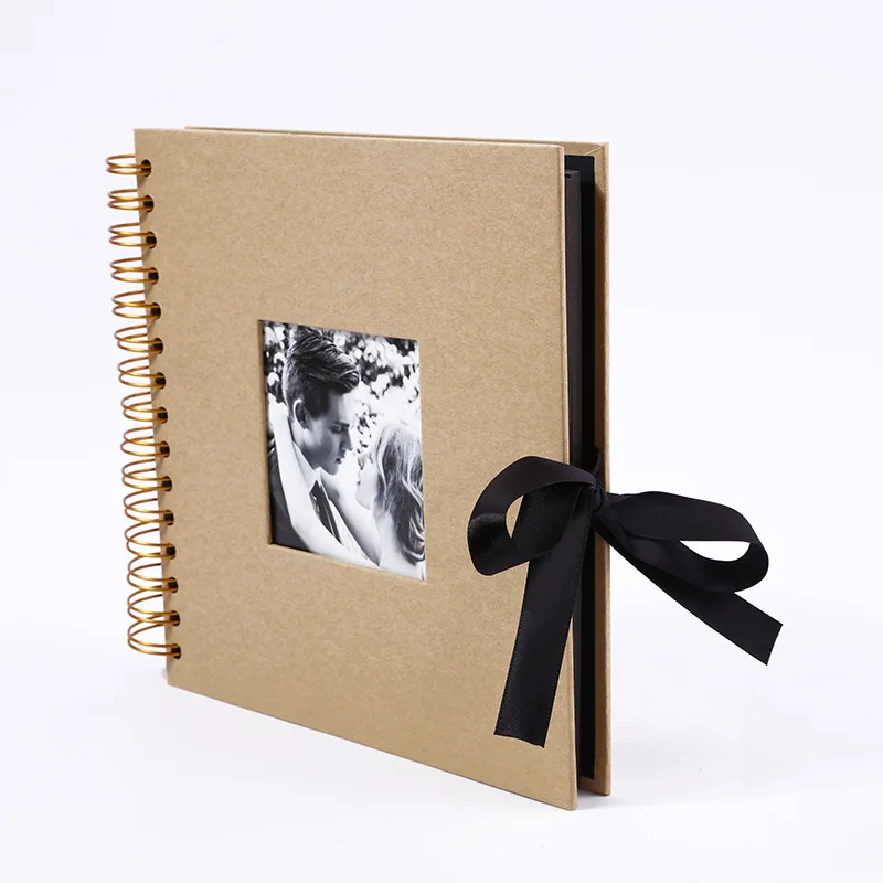 8 дюймов DIY ручной работы фотоальбом с окном липкий тип почерк черная карта альбом для автографов Скрапбукинг креативный подарок