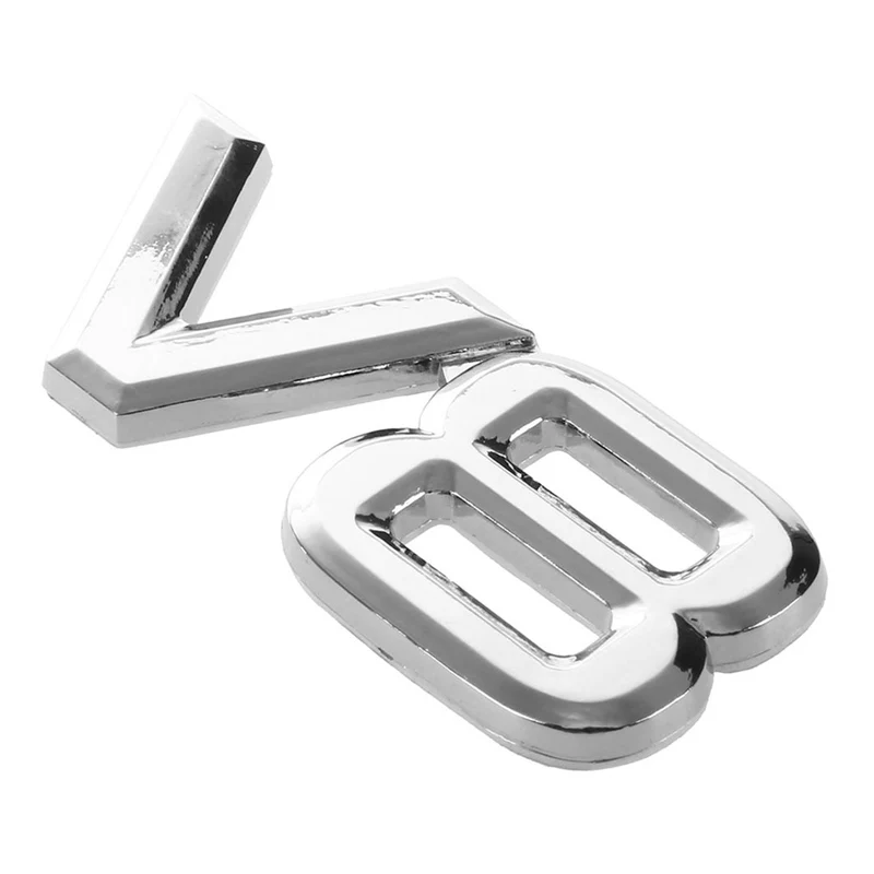 자동차 V8 스티커 7.5x3.5cm, 3D 크롬 스티커 배지 엠블럼