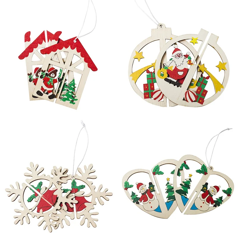 

Christmas Splice Wooden Ornament DIY Craft Making Hanging Tags Pendant Christmas Tree Decoration