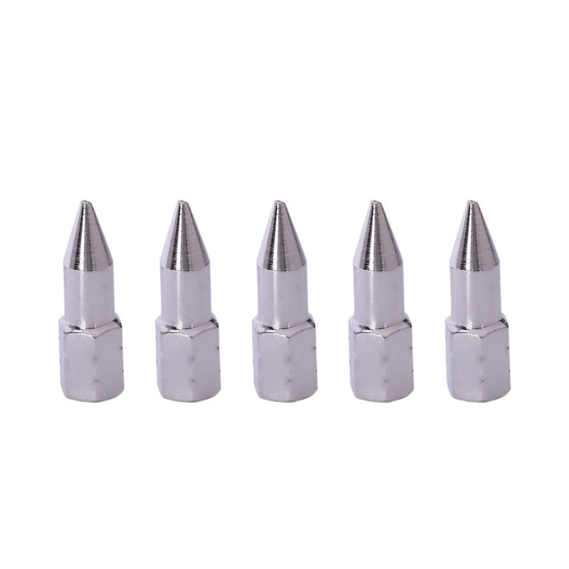 

5 x 9mm Female Thread Diameter 9mm Conic Grease Gun Nozzle Coupling Silver Color