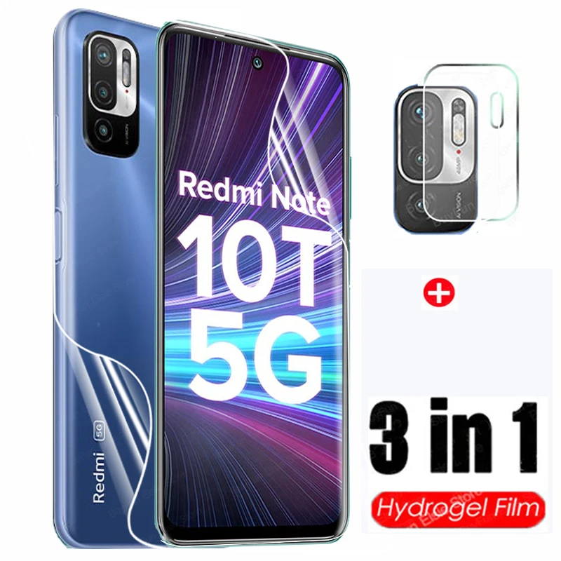 Pellicola Idrogel 3 In 1 Per Xiaomi Redmi Note 10T 5G Pellicola Salvaschermo Per Reme Red Note10T 6.5 ''Pellicola Protettiva Non Vetro