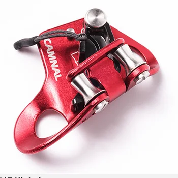 

120KG Capacity Chest Abdominal Ascender Vertical Locking Pulley Rock Tree Climbing For 8-13mm Rope Diameter