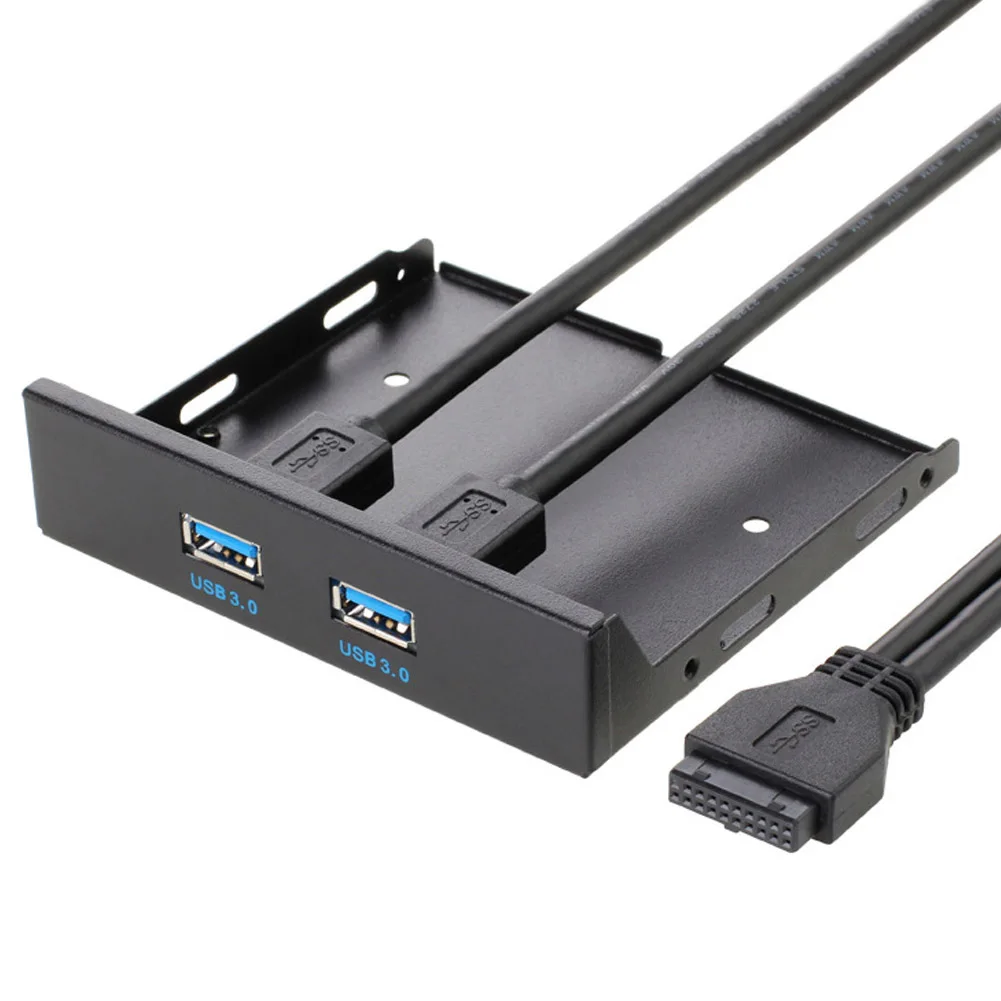 2-Порты и разъёмы USB 3,0 20Pin Hub адаптер USB 3,0 высокого флоппи Передняя Панель Плата расширения Пластик кронштейн для корпуса компьютера