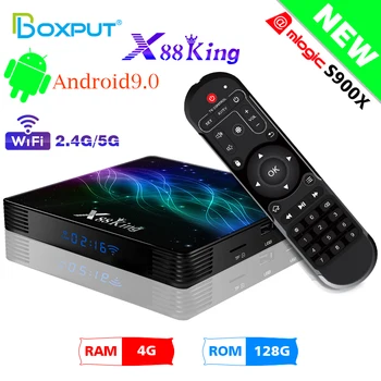

X88 King S922X TV Box Android 9.0 4G 128GB 4K HD Live Media Player USB3.0 Portal OTT Smart TV Box S922X Netflix Android Box