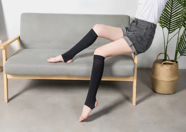 Open Toe Stirrup Knee High Socks 1pair  High socks, Knee high socks, Open  toe socks