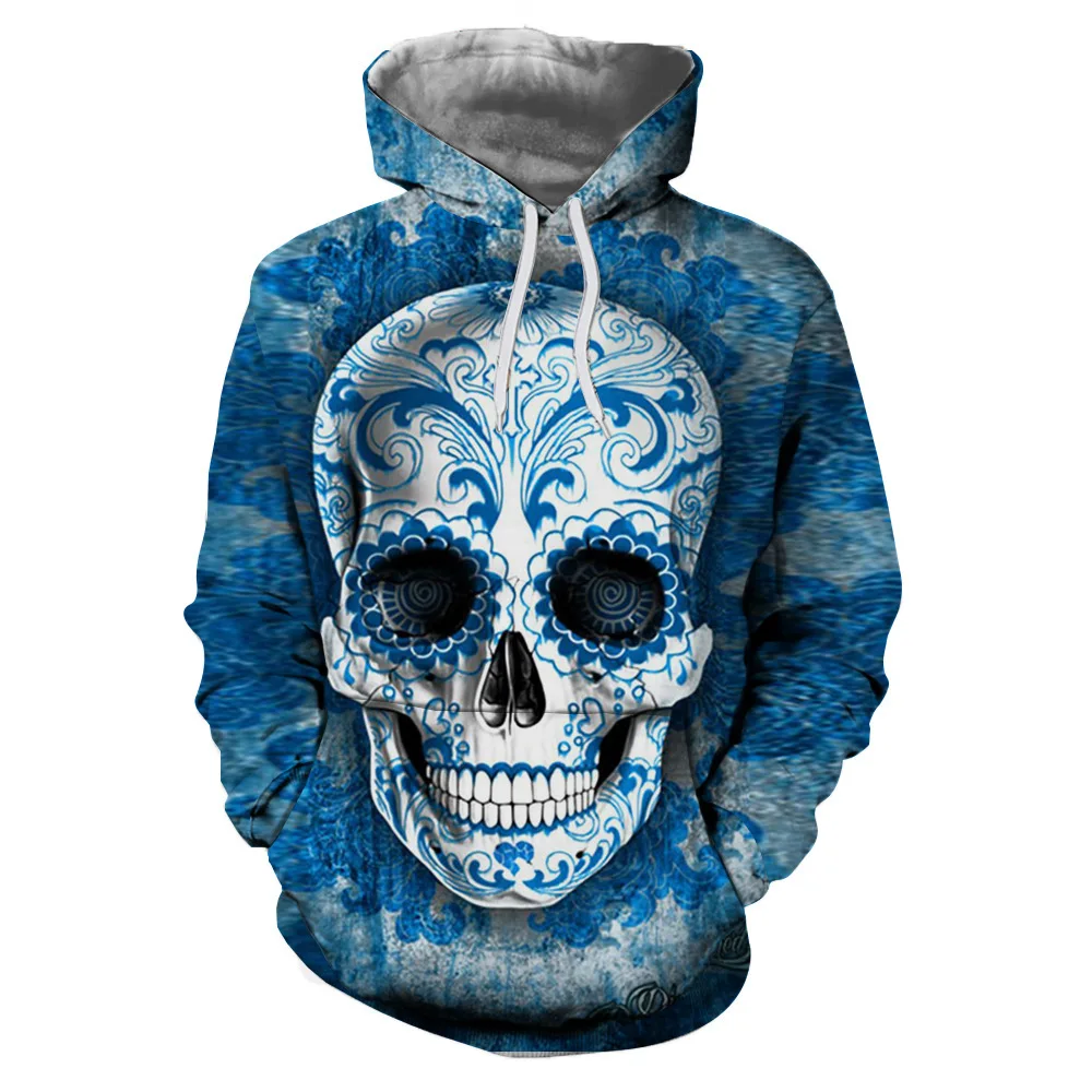 

Sugar Skull Hoodies Men Sweatshirts Drop Ship Printed Hoodie 3d Hooded Tracksuits Unisex Pullover 6XL Casual Coat Male Hoodie