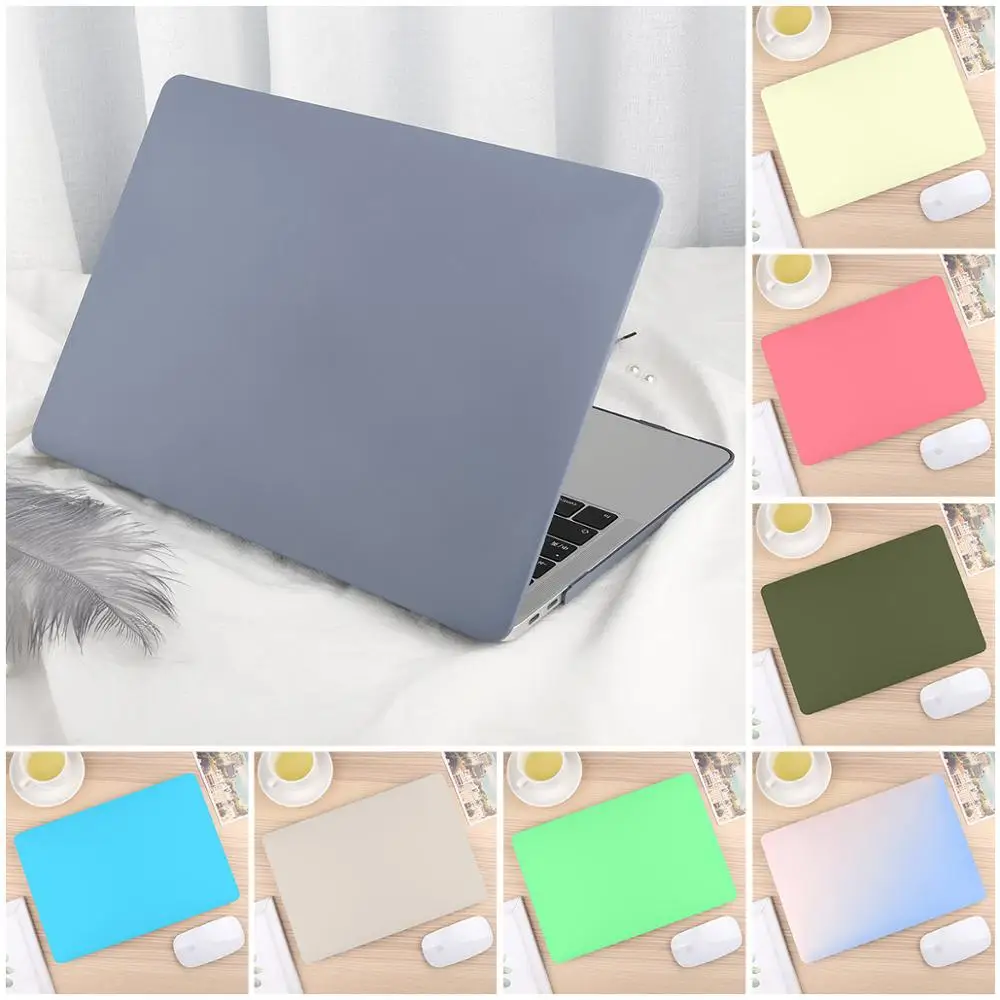 Цветной жесткий чехол для MacBook Air Pro 11 13 15 16 Сенсорная панель A2159 A1989 A1932 с защитной крышкой клавиатуры