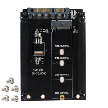

New M.2 NGFF SSD For SATA 2.5 Gb / s 6 Adapter Board with Cabinet M2 Plug NGFF Adapter With 5 Screw