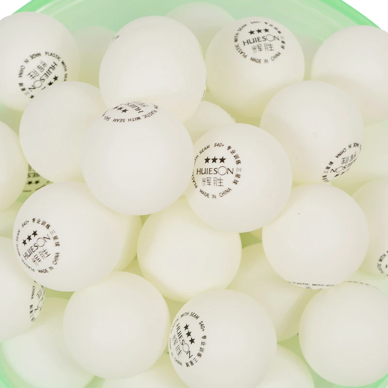 Huieson 50pcsbag ABS Plastic Table Tennis Ball 40+mm 3 Star New Material Ping Pong Balls for Table Tennis Club Training (7)