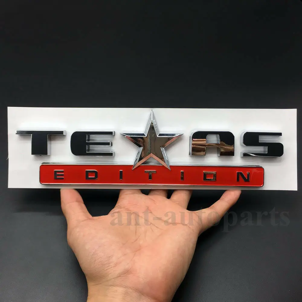 

Texas Edition Star Flag Car Auto Body Side Emblem Badges Decal Sticker ABS