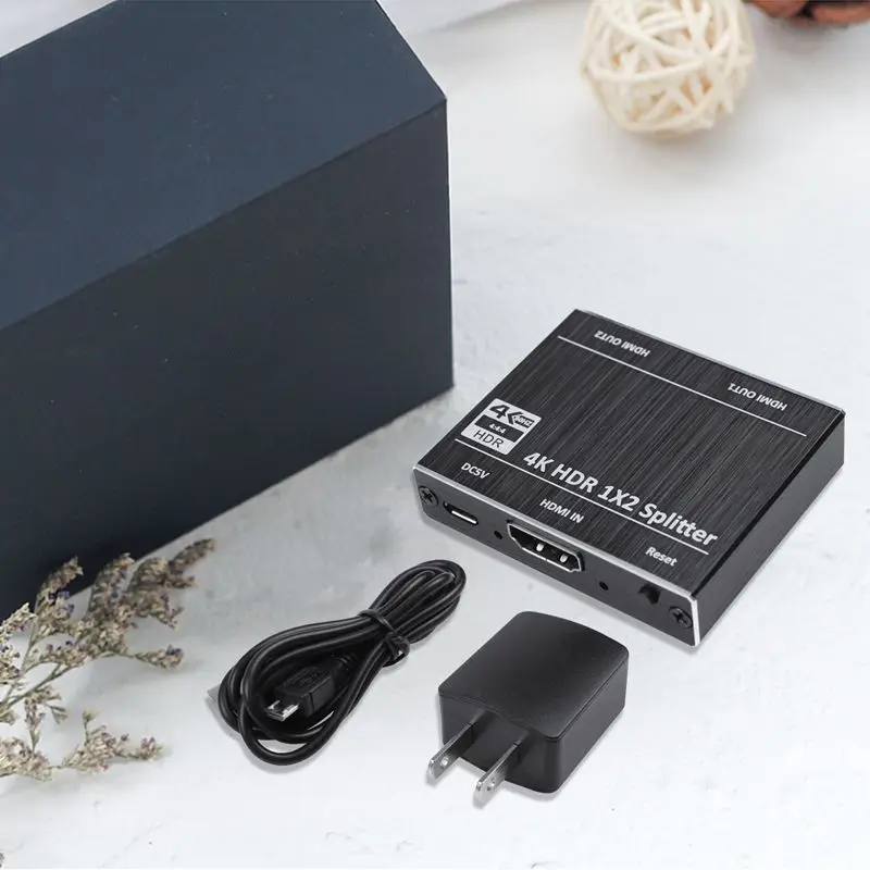 1 в 2 Выход HDMI разделитель ter 4K HDCP 2,2 1080P видео HDMI переключатель усилитель раздельный США штекер
