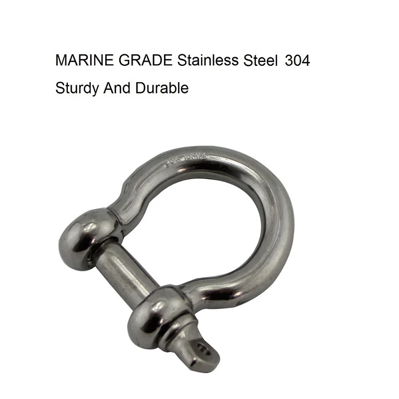 YDSHOLL 5PCS Stainless Steel 304 D Shackles with Screw Pin M6/6MM Lift Safety Marine Rope Shackle for Keychain Size : 6mm YDSHOLL 5PCS Stainless Steel 304 D Shackles with Screw Pin M6/6MM Lift Safety Marine Rope Shackle for Keychain Size : 6mm