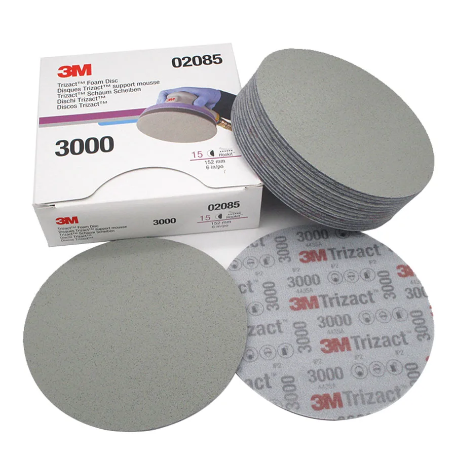 

6"/152mm 3M Trizact Pyramid Disc Sponge Sandpaper Grit 3000/5000 Precision Grinding For Polishing Paint