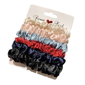 

UNTAMED Fashion Satin Elastic Hair Bands Women Velvet Scrunchies Hair Gum Rope Ponytail Holder Hair Accessories