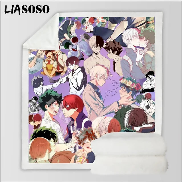 My Hero Academia Blanket 3D Print Anime Adult Fleece Quilt Teens Travel Sofa Keep Warm Child Throw Plush Blankets Bedspread B13 11