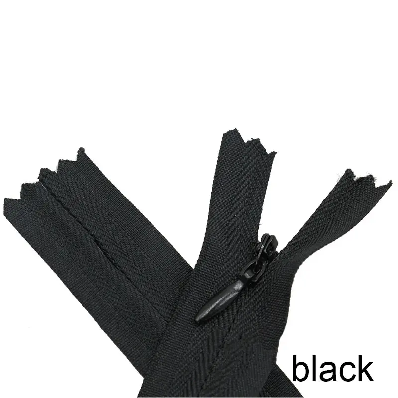 Assorted Invisible Zippers for Garments - 50 Pack, 6-24 Inch Range