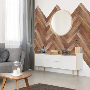 

solid wood floor wall posted eight tablets wood grain sticky wallpaper from sitting room background wall adornment bedroom