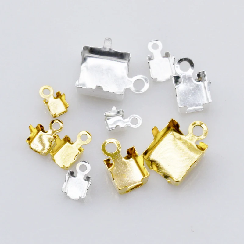 100pss12ss16ss18ss28ss38GoldsilverCupclawWithLoopcrystalrhinestoneTrimEndChainConnectorEndsRingsLobsterClap-AliExpress36