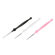 Новые 3 шт набор кистей для дизайна ногтей, акриловая ручка для рисования, набор кистей для самостоятельного маникюра, набор инструментов CLA88