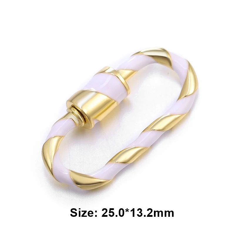 Gold Juya Новые Креативные Висячие цепочки с замком, крючки с застежкой, спиральные винтовые застежки, аксессуары для ручной работы в стиле панк, для изготовления ювелирных изделий - Цвет: Gold