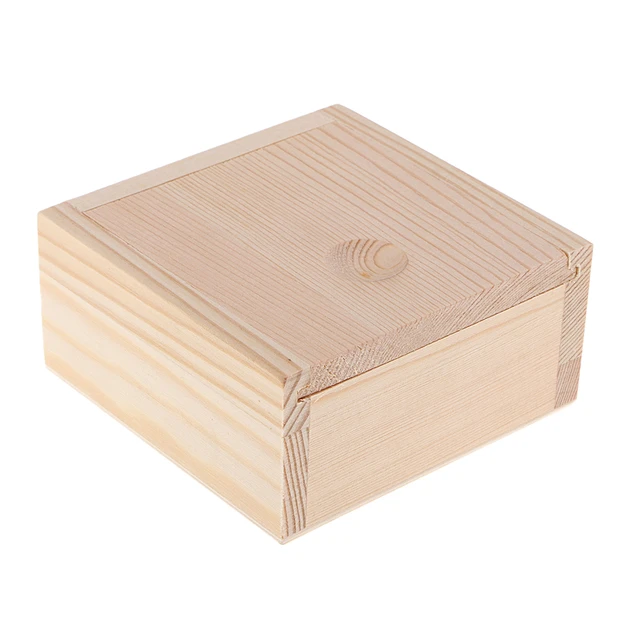 Sliding Lid Wooden Boxes For Arts, Crafts, Hobbies And Home Storage,  Unfinished Wood, Natural Wood Color - Storage Boxes & Bins - AliExpress