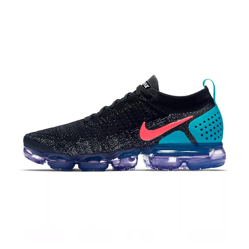 Оригинальные подлинные мужские кроссовки для бега от Nike Air Vapormax Flyknit 2,0, дышащие легкие кроссовки с амортизацией, 942842 - Цвет: 942842-003