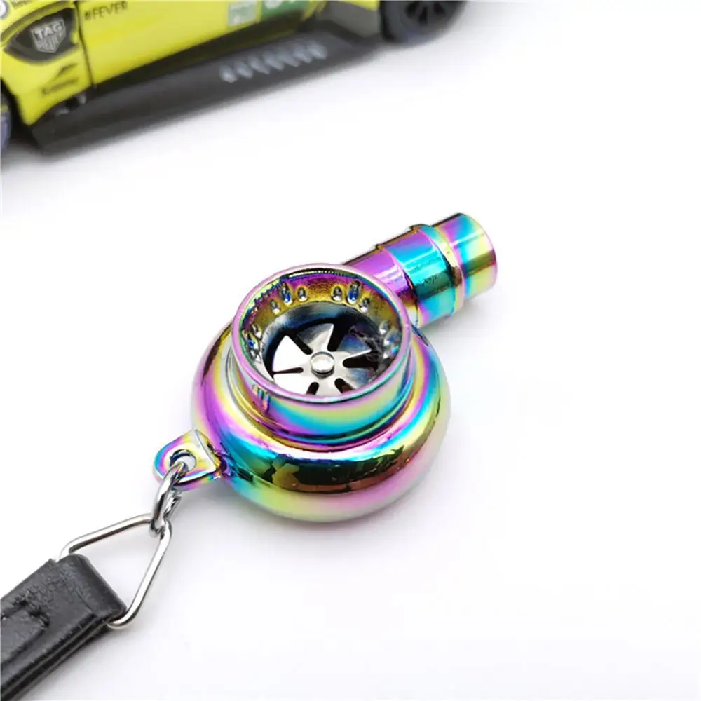 

CIBO Real Whistle Sound Turbo Keychain Sleeve Bearing Spinning Auto Part Turbine Turbocharger Key Chain Ring
